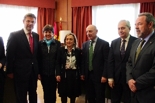 El ministro con las autoridades en la Audiencia Provincial de Ciudad Real